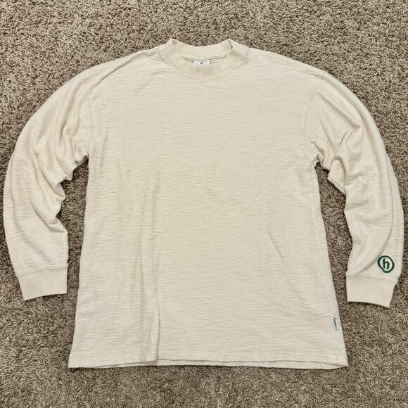 Hidden NY Slub LongSleeve Crewneck Thermal Shirt Cream White Men’s Size Medium - Picture 1 of 5